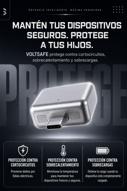 Adaptador de Carga Inteligente con Desconexión Automática (USB-C)